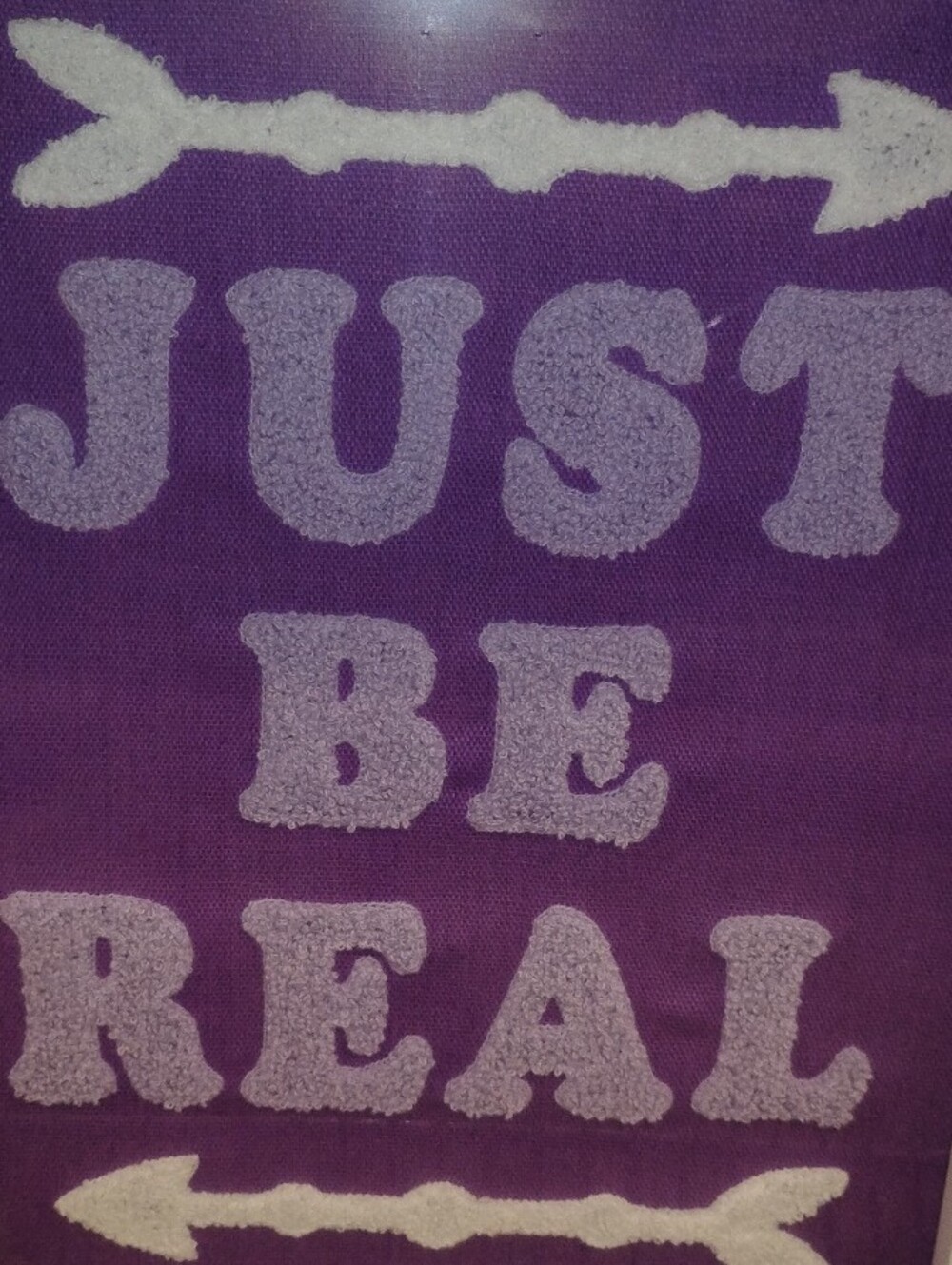 Purple "Just Be Real" Wall Art Canvas
